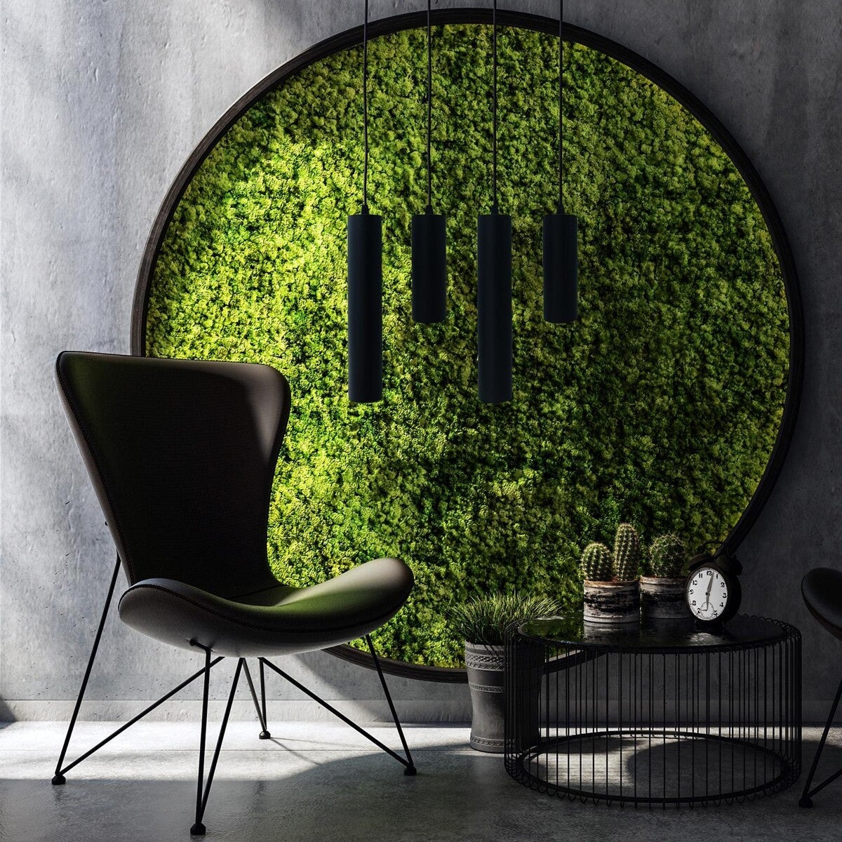 Lampa sufitowa wisząca Circus czarna 1xGU10x40W wym: 120 x 6 x 6 cm metal IdeaLED - 2