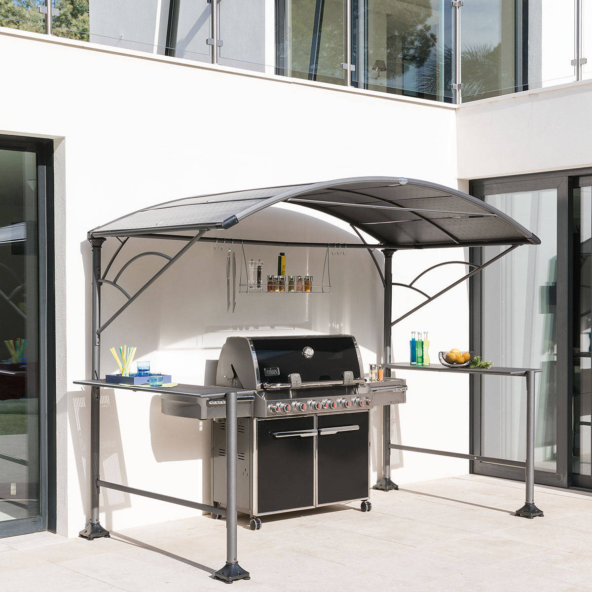 Hespéride - Pensilina per barbecue in grafite 