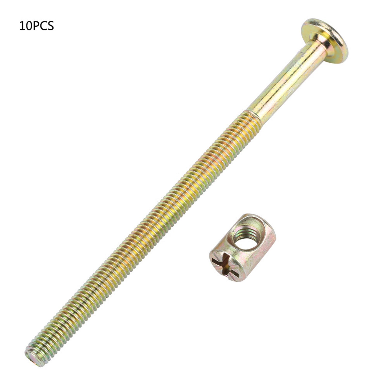 Lot de 10 vis à tête plate hexagonale en acier au carbone de haute ...