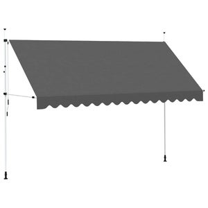 VidaXL Tenda Parasole con Piedistallo 600x300 cm Antracite