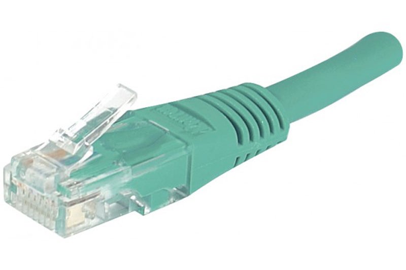 Câble rj45 cat6 1.50m non blindé vert CONECTICPLUS | Leroy Merlin