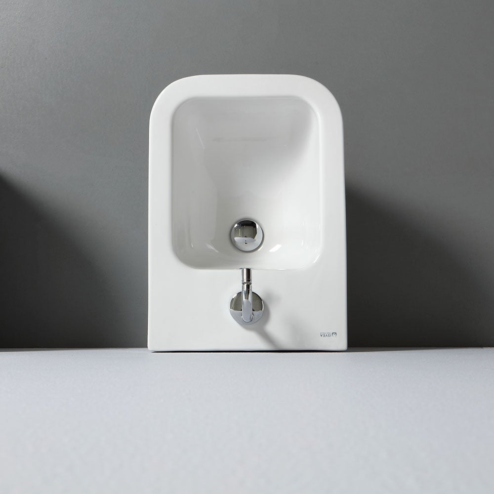 Bidet In Ceramica Barbottina Serie Elite | Installazione A Terra, Colore Champagne | Foro Centrale E Troppopieno