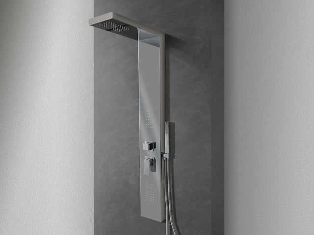 NALA - Colonne de douche hydromassage avec trois fonctions en acier brillant