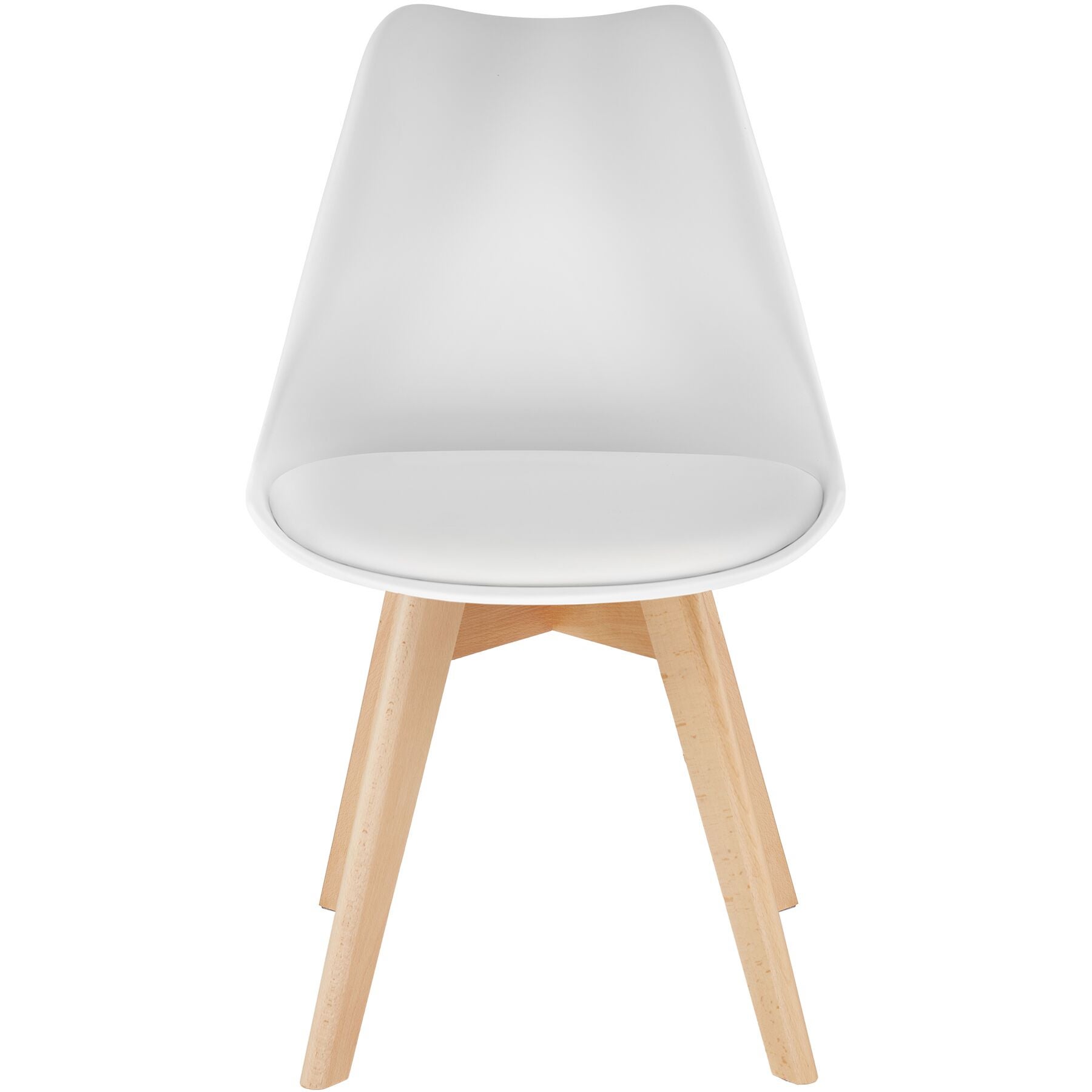 Lot de 4 chaises de salle à manger en polypropylène style scandinave forme ergonomique TECTAKE - 6