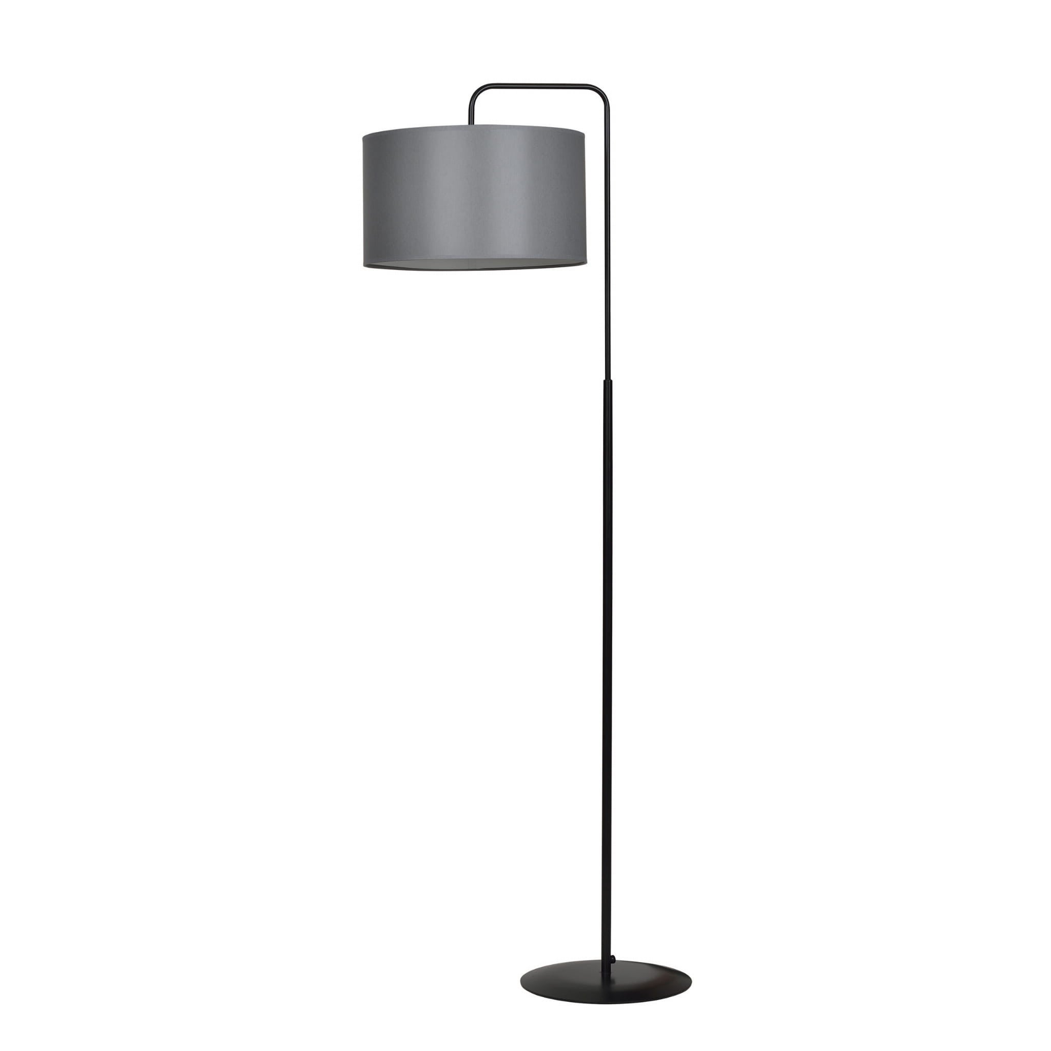 Lampa podłogowa stojąca Trapo czarno-szara 1xE27x15W wym: 150 x 50 x 35 cm tkanina Emibig