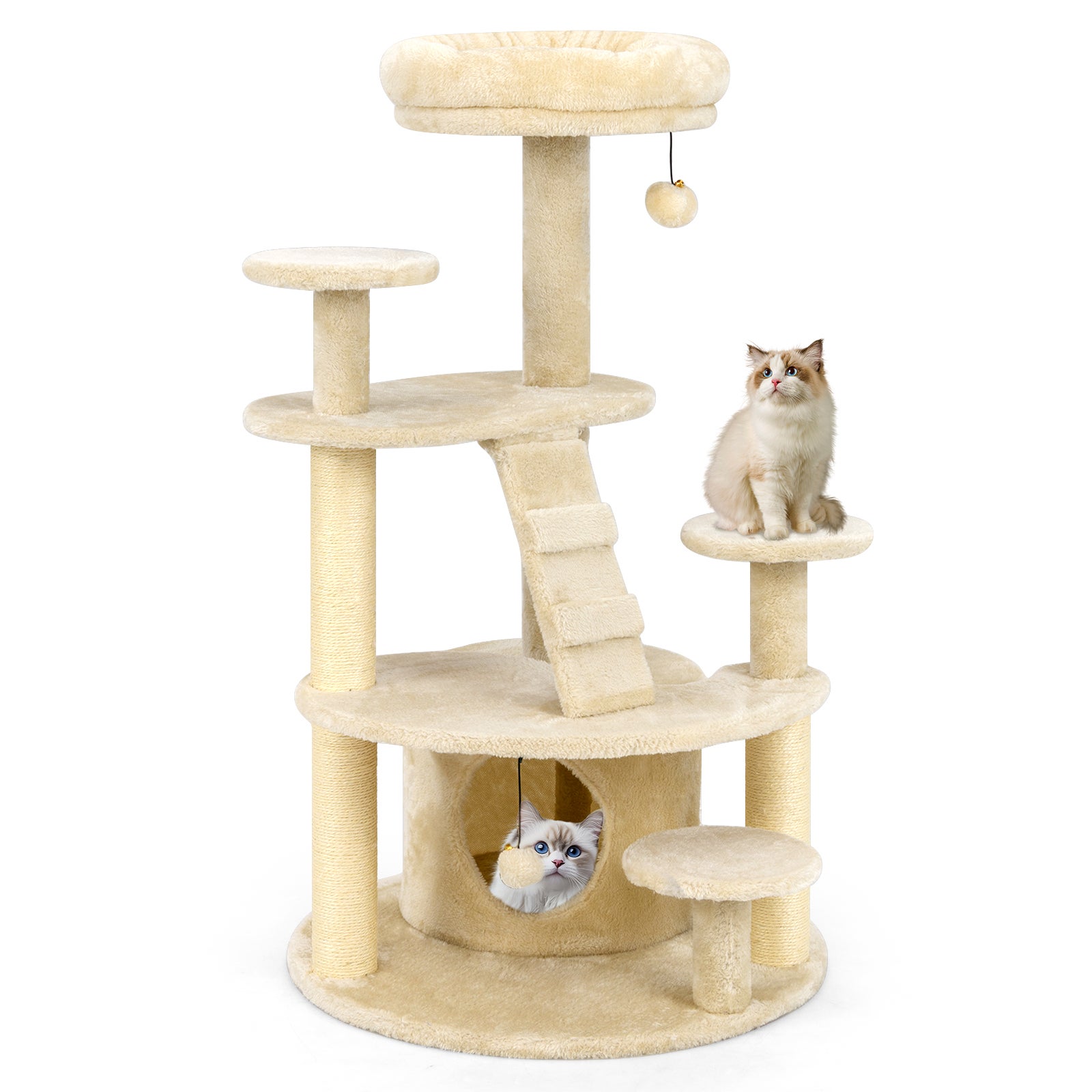 Arbre à Chat XXL 101 cm, Arbre a Chat Bois, 2 Poteaux à Griffer en — free download