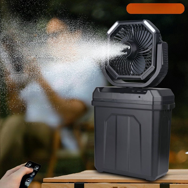 Petit ventilateur de nuque portable, pliable, USB, avec brume, batterie 4000 mAh, pour les déplacements, ventilateur électrique sans rotor avec eau de refroidissement, cadeau amusant pour la fête des