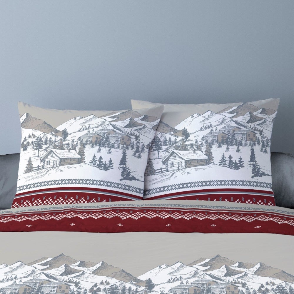 Housse de couette 240x220 + 2 taies flanelle 100% coton - 2