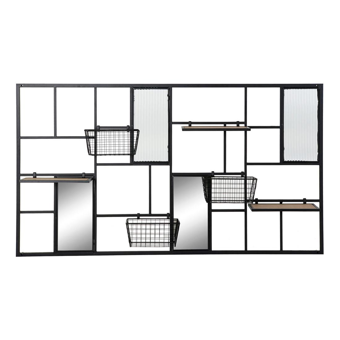 Scaffale a Parete Nero 159x18x66 cm in Truciolato Scaffale a Parete Nero 159x18x66 cm in Truciolato
