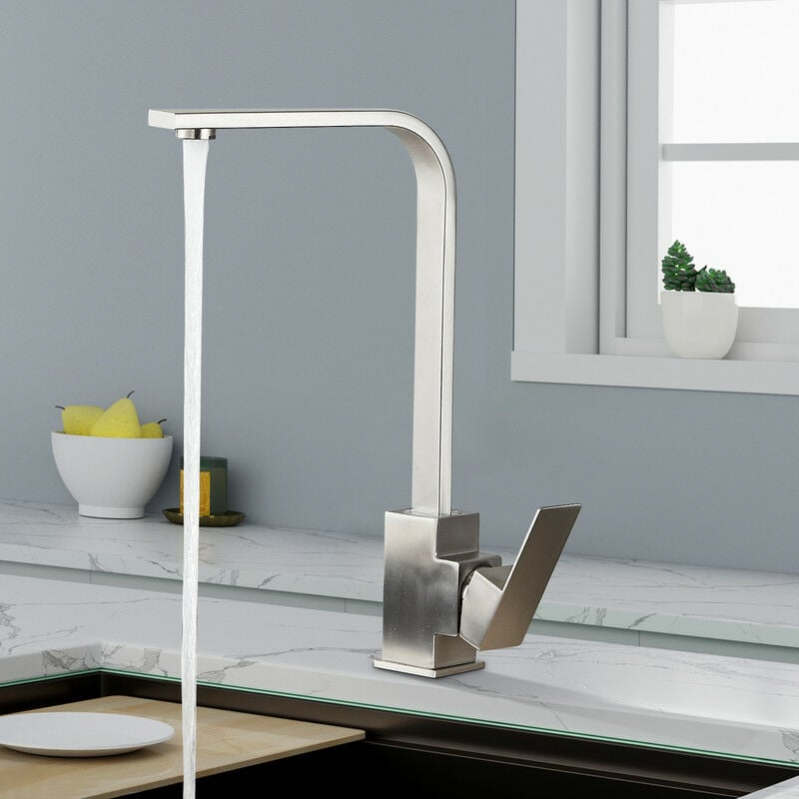 Bateria kuchenna, obrotowa bateria kuchenna 360°, bateria kuchenna ze stali nierdzewnej 304, szczotkowana