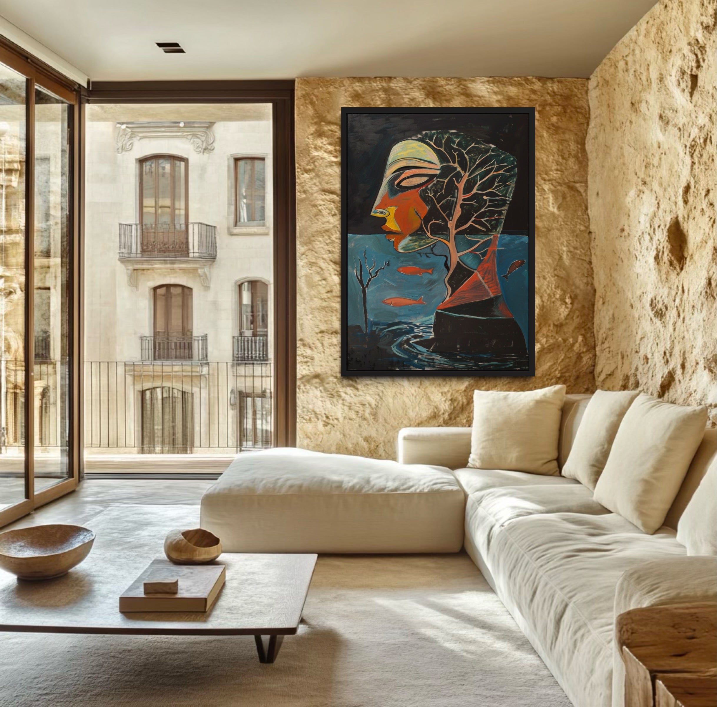 Estampe à encadrer, 50 x 70 cm. POLARTE - Racines du silence : Échos de l'eau et de l'âme - 3