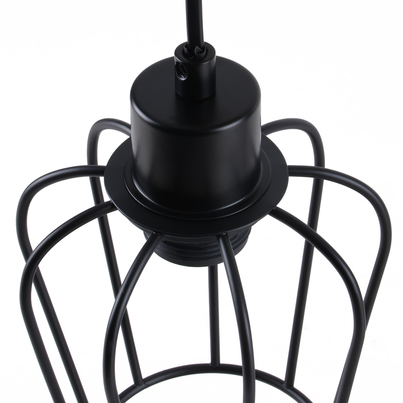 Lámpara de mesa NETTLIFE para salón, lámpara de mesa vintage de madera: lámpara de noche negra, 1 luz, diseño, metal, casquillo E27 - sin bombilla - 5