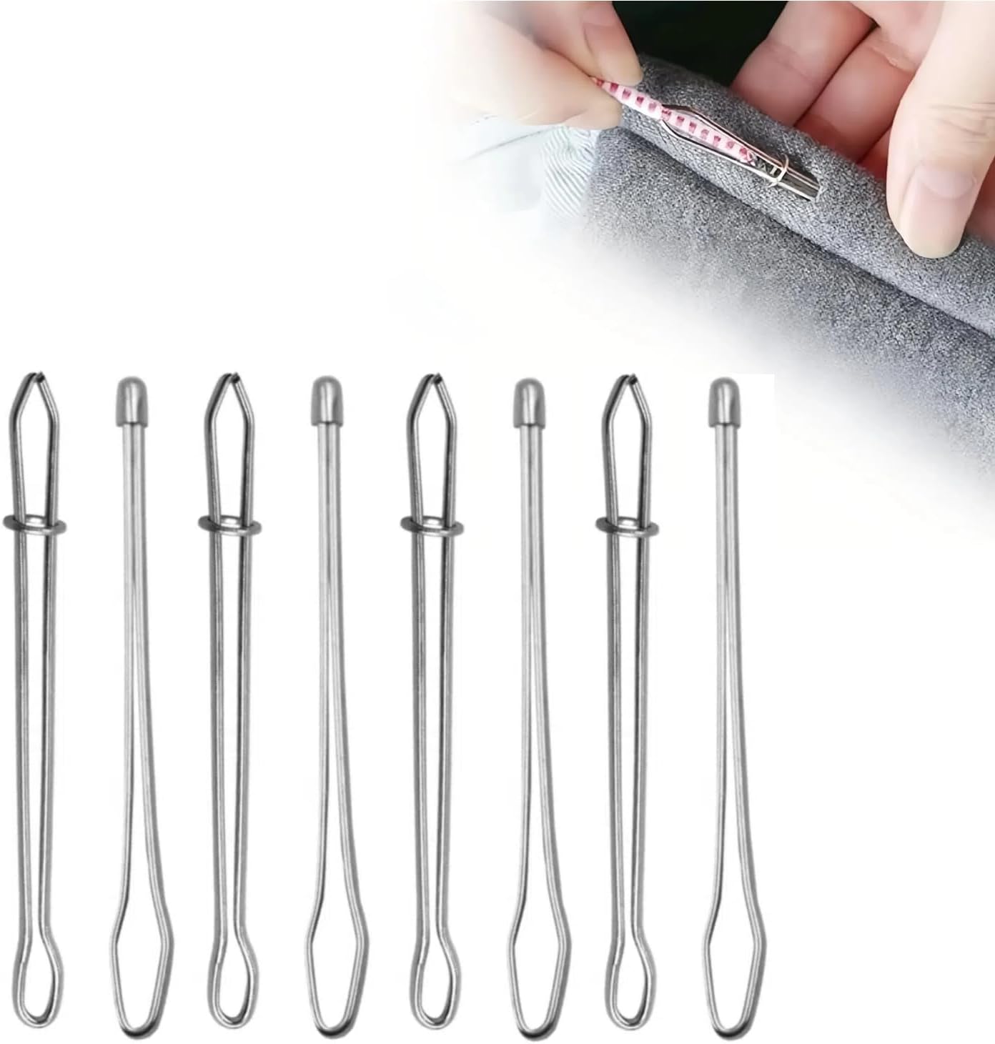 Klipsy ściągające – do zmiany ściągaczy w bluzach z kapturem, spodenkach i spodniach (8 sztuk)