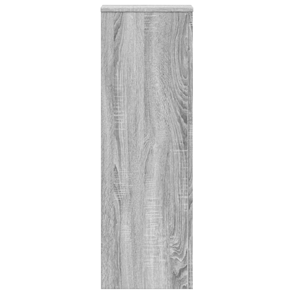 Supports pour plantes, 2 pièces, gris, panneau de bois - 4