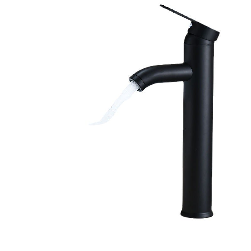 Czarny kran do łazienki - Wysoka jakość, zimna i ciepła woda - Odpowiedni do średnicy wewnętrznej od 32 mm do 42 mm