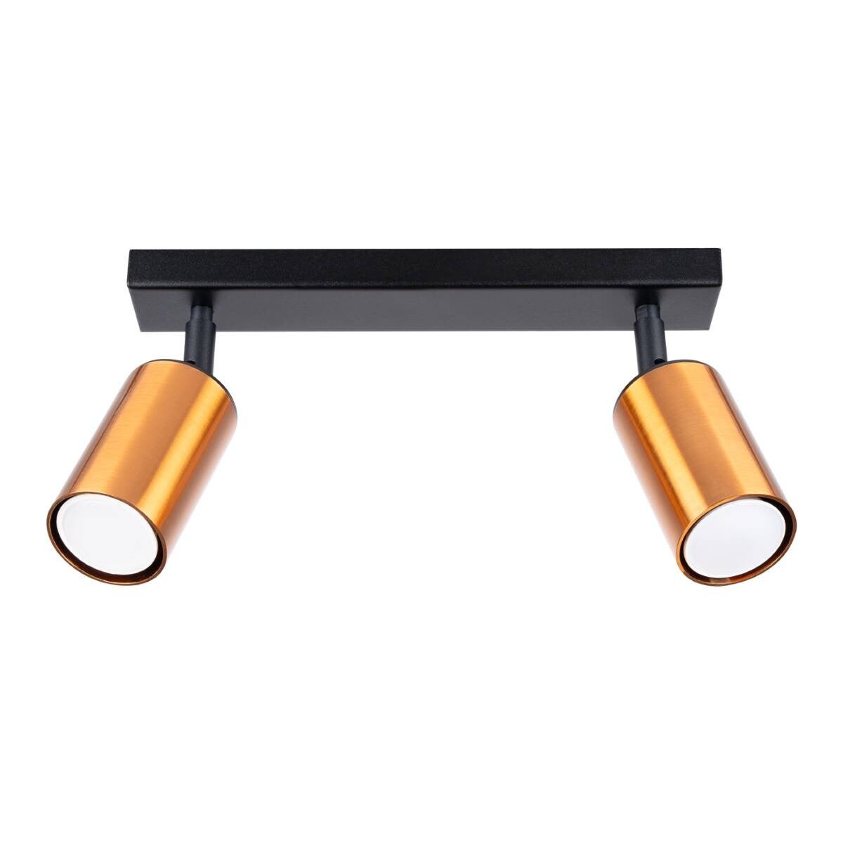 Reflektor sufitowy spot natynkowy Winx listwa czarny-miedź 2xGU10x10W wym: 18,5 x 6 x 30 cm metal Sollux Lighting