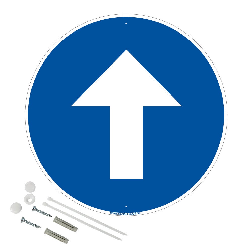 Panneau Voie Privée Sans Issue Aluminium 300 Mm – Signalisation Ronde Pré-percée + Fixation