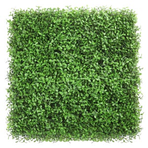 EurHomePlus 48 pezzi siepi artificiali verdi parete artificiale per piante 25 x 25 cm, protezione dai raggi UV, piante artificiali, prato, siepe di bosso artificiale per giardino all'aperto e
