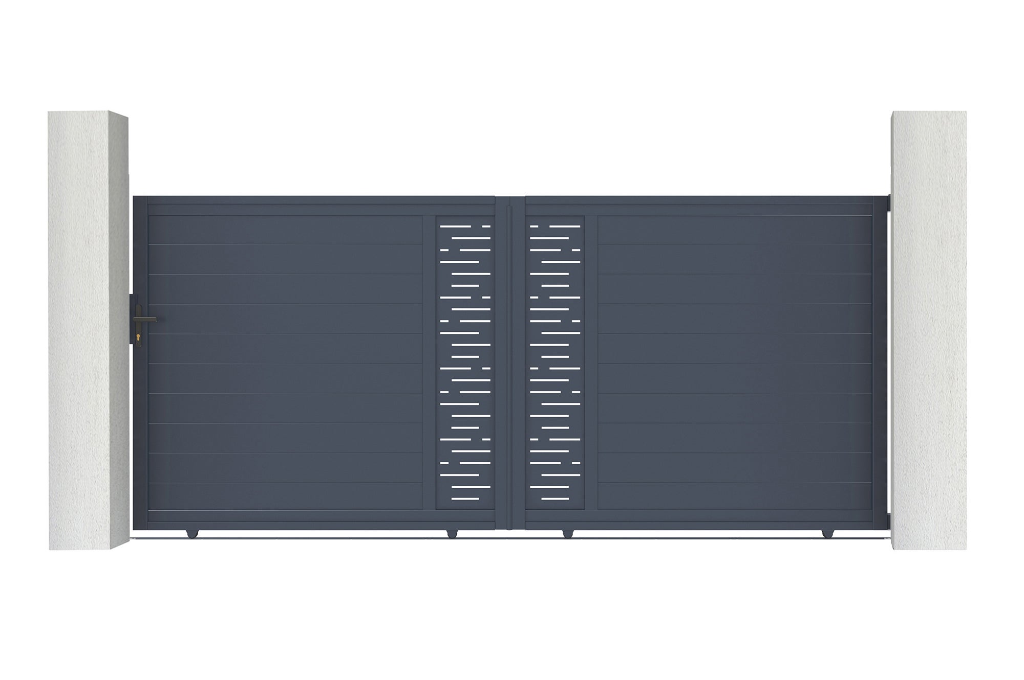 Brama przesuwna 4m ADULA wys. 180cm aluminium szare