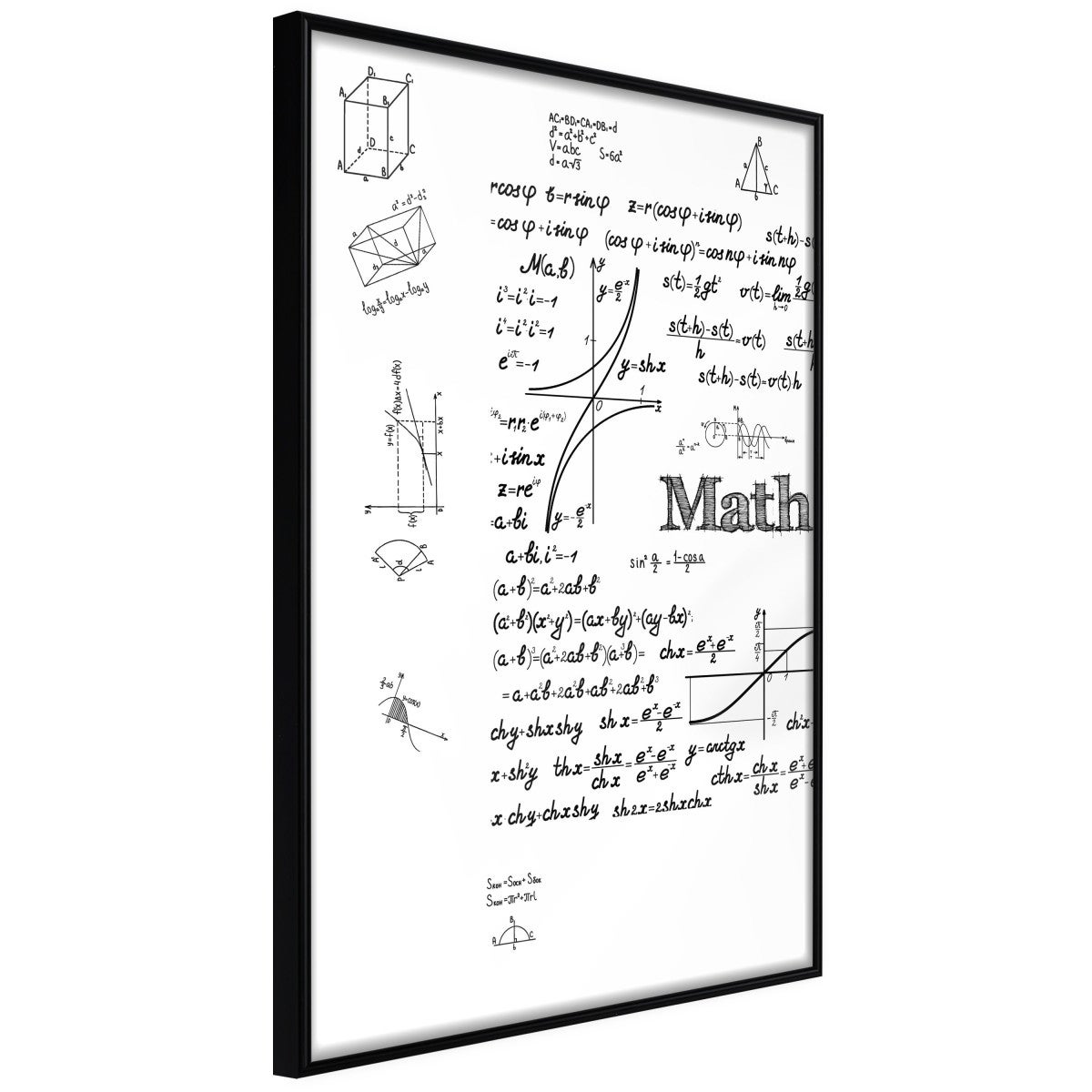 Affichages Math Affiche Murale Encadrée