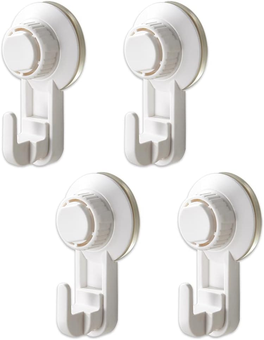 4 sztuki haczyków z przyssawką próżniową, mocne haczyki z przyssawką bez wiercenia, wielokrotnego użytku, wodoodporne haczyki do kuchni i łazienki, m