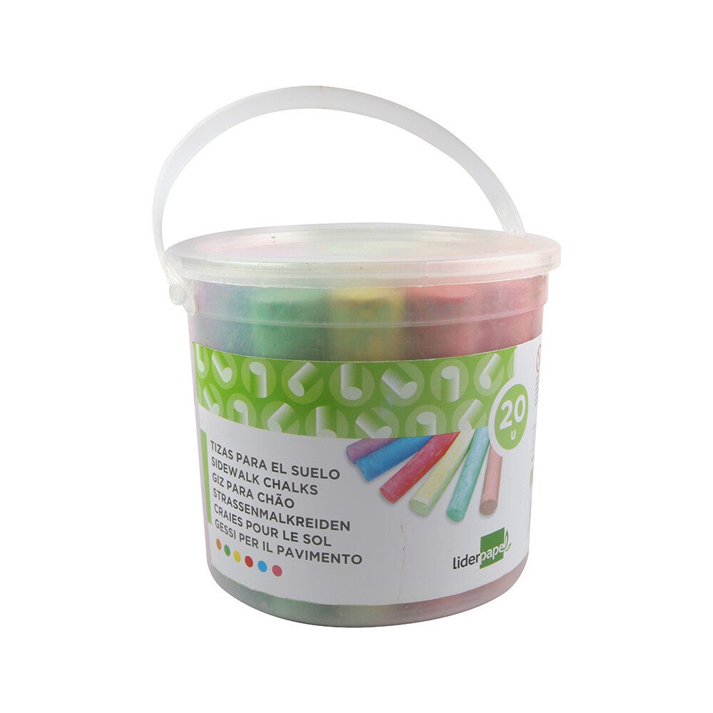 Craie trottoir liderpapel activités créatives scolaires coloris assortis boîte 20 unités - 2