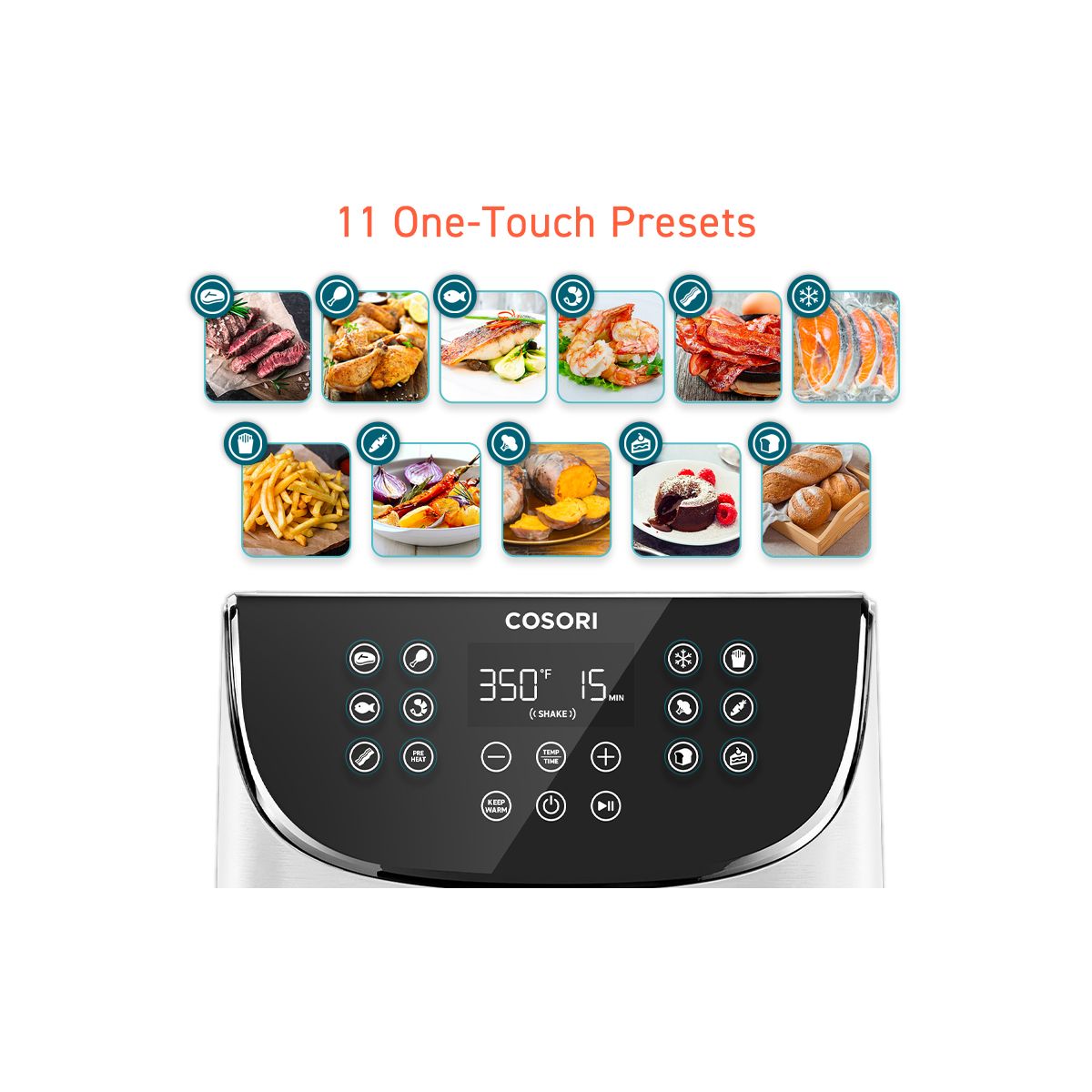 COSORI - Freidora de aire Premium Chef Edition Blanco 5,5 litros - 5