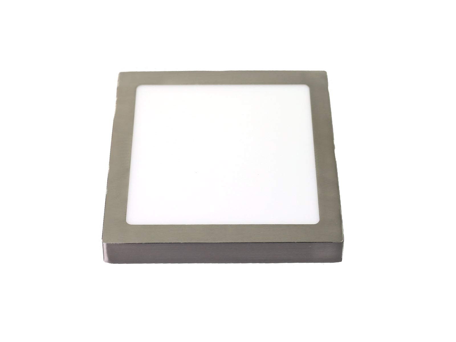 Downlight Led 18W chłodny odcień światła 6000K, kwadratowa powierzchnia. Kolor stalowy