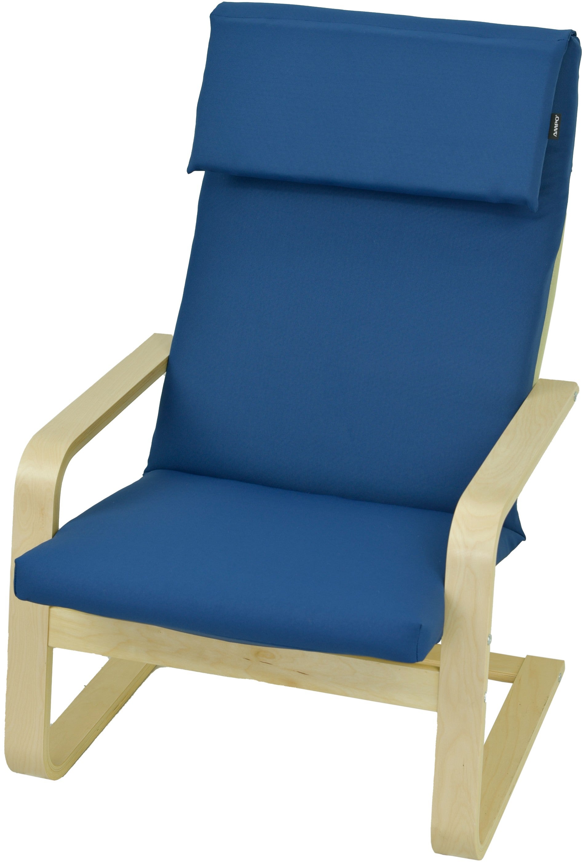 Poduszka na fotel drewniany Poang Pello AMPO niebieski gładki 1 szt.