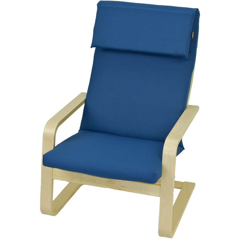 Poduszka na fotel drewniany Poang Pello AMPO niebieski gładki 1 szt.