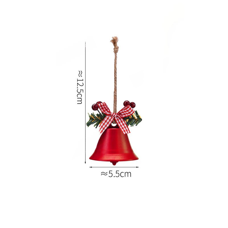 6 uds. Colgantes de campana de árbol de Navidad de Metal, accesorios decorativos, tamaños mixtos - 3