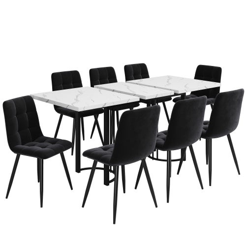 Table à Manger 6 Personnes Georgia Rectangle 140x90 Cm – Imitation Hêtre Contemporaine Moderne