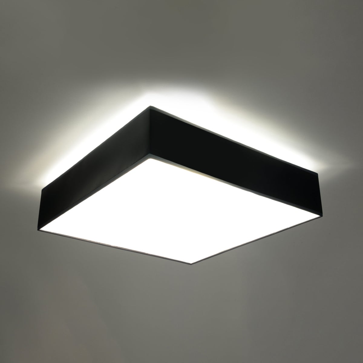 Plafon CARE 45 czarny LED 3000K - 45x45x11cm Sollux