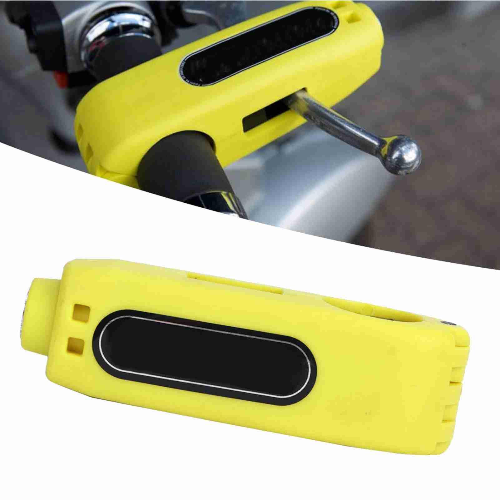 Blocco leva freno manubrio moto universale, manopola acceleratore, antifurto, sicurezza (giallo) - 3