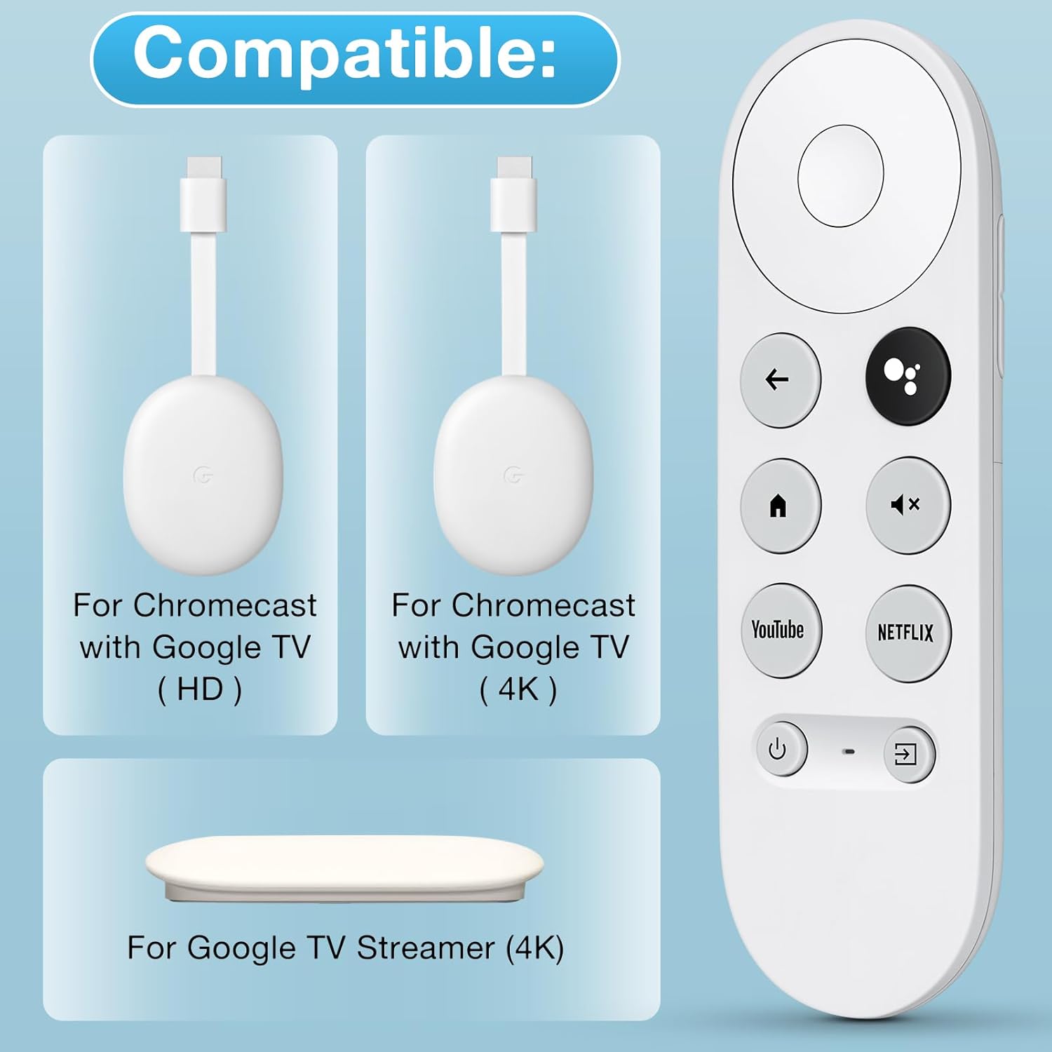 Mando a distancia Chromecast (Google TV), mando a distancia Google