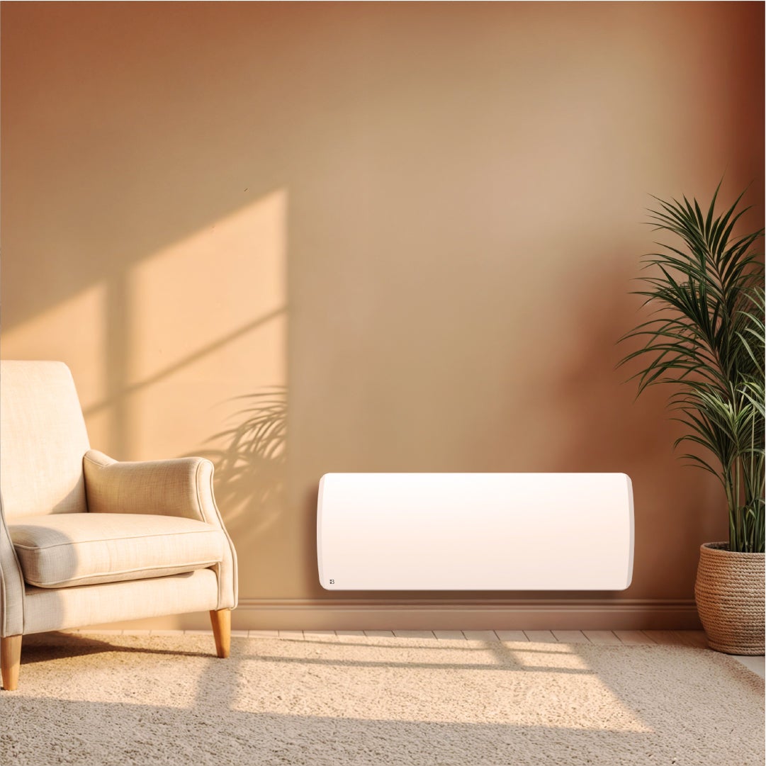 Radiateur électrique fixe à inertie sèche céramique 1000W Bestherm ARIA plinthe blanc - 2