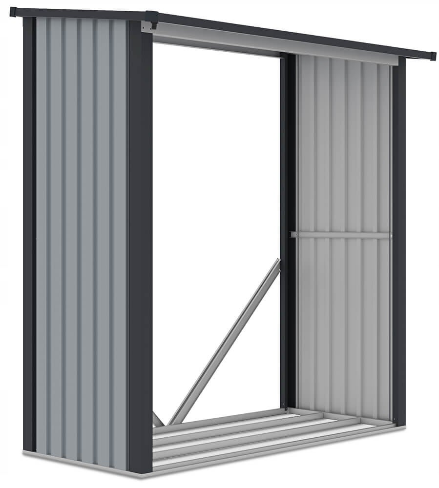 Drewutnia Ogrodowa Stojak na Drewno Kominkowe DENVER 190x182cm Metalowa 1 szt