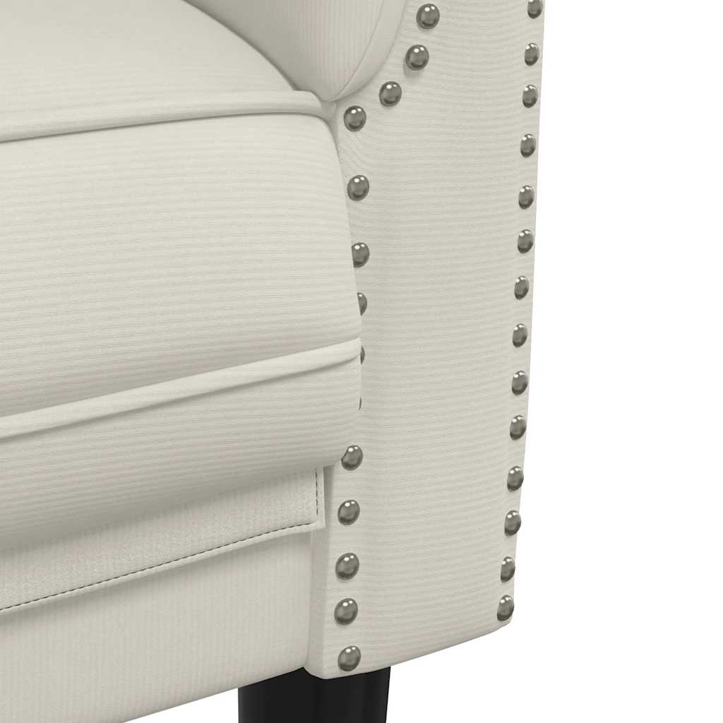 Divano a 2 Posti Crema in Velluto vidaXL - 7