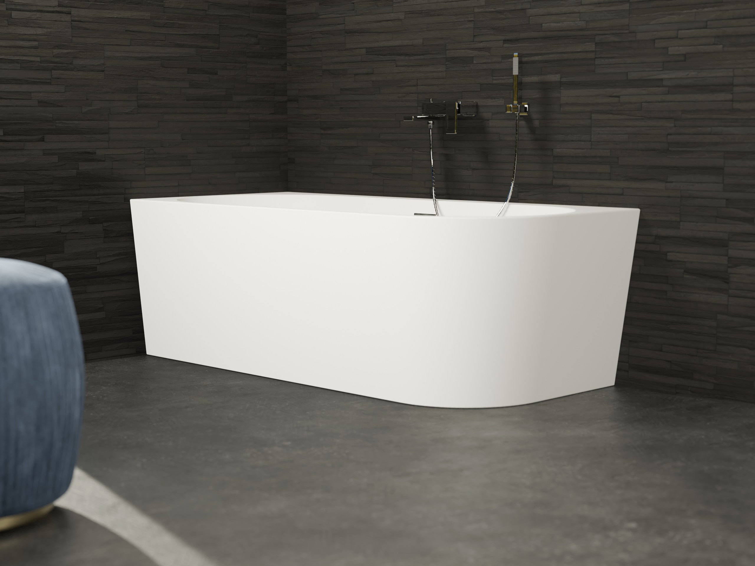 Baignoire Ilot Capri 170 gauche blanche 170 x76 x58 cm, by SPALINA - 7