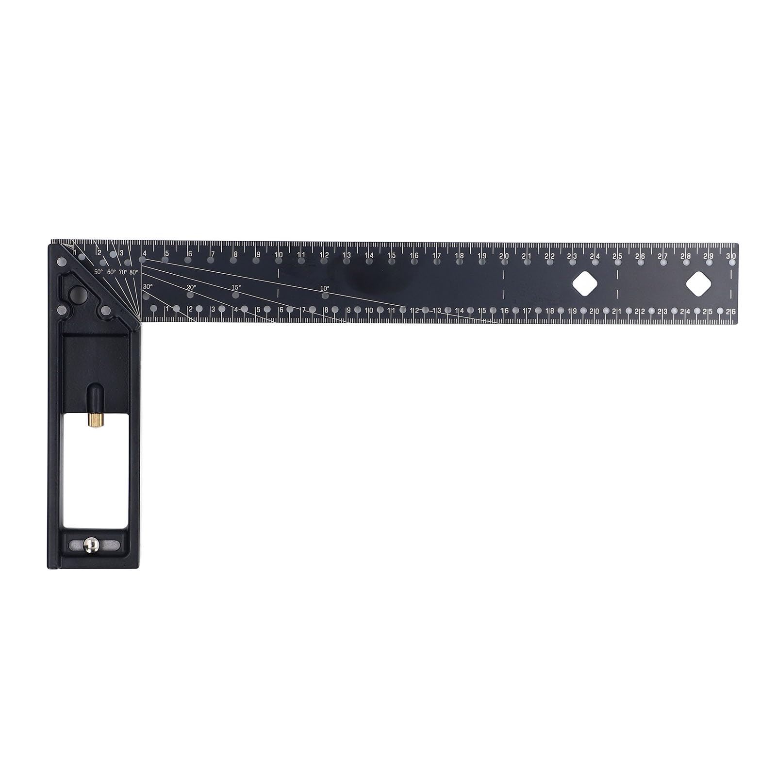Règle à Mesurer Multi-angles En Aluminium - Outil Pliable Pour Traçage (carrelage, Bois) - Double échelle Cm/pouces - 17.5 Cm - 11