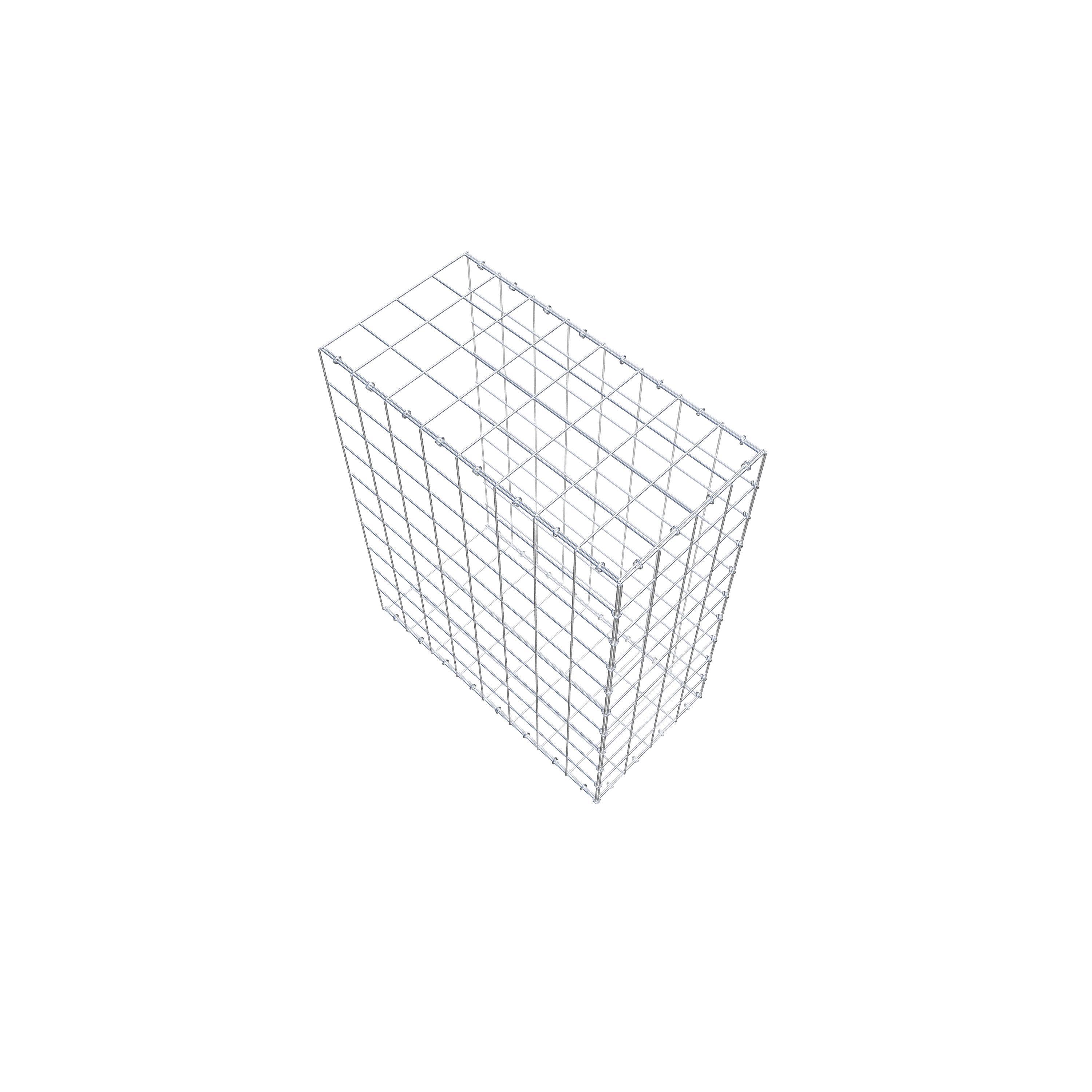 Gavión para alargar en acero galvanizado 100x80x40cm (LxAxP), malla 10 x 10cm, Anillo en C, sin rejilla frontal - 7