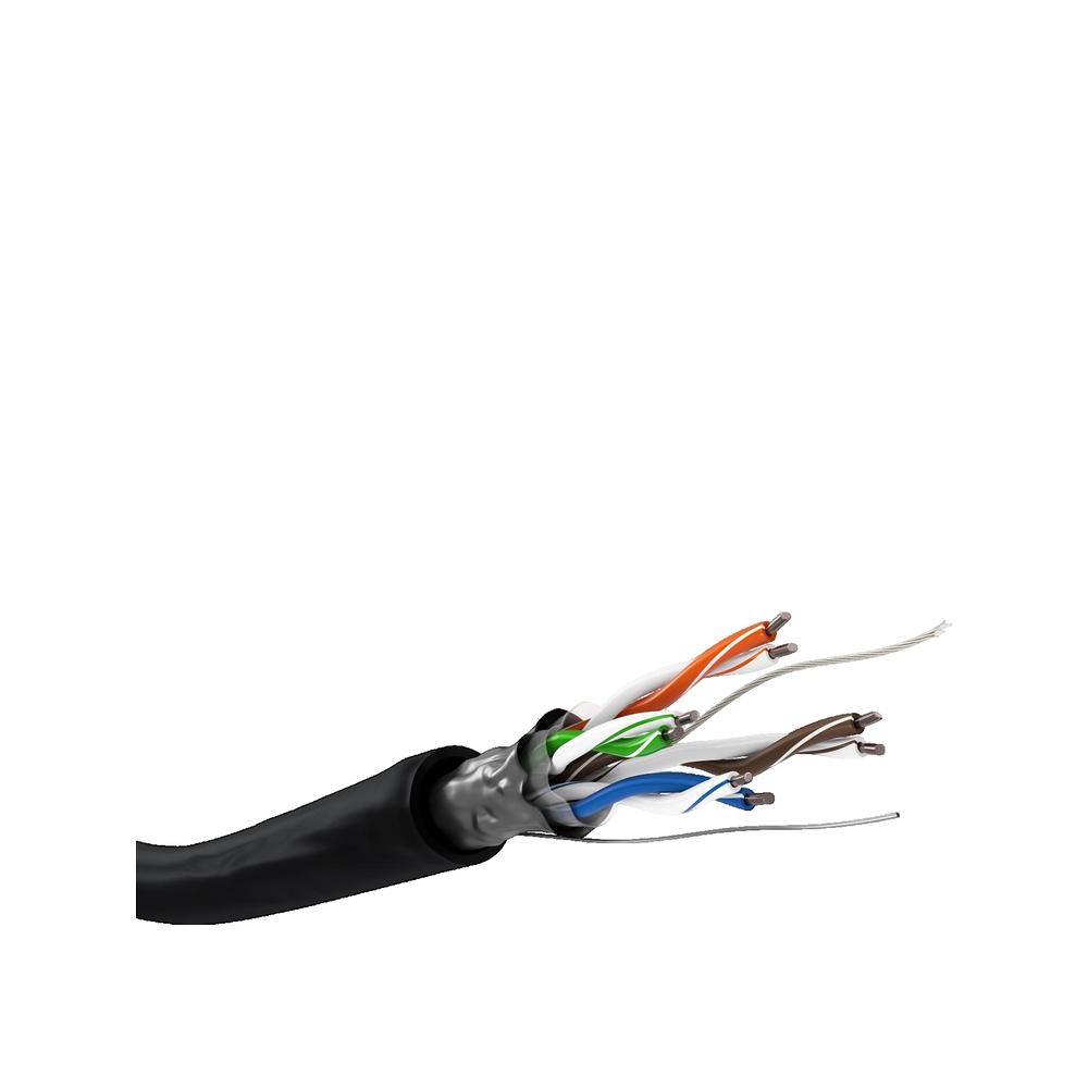 Kabel Ethernet Wentronic CAT5e 100 m zewnętrzny ekranowany F/UTP czarny
