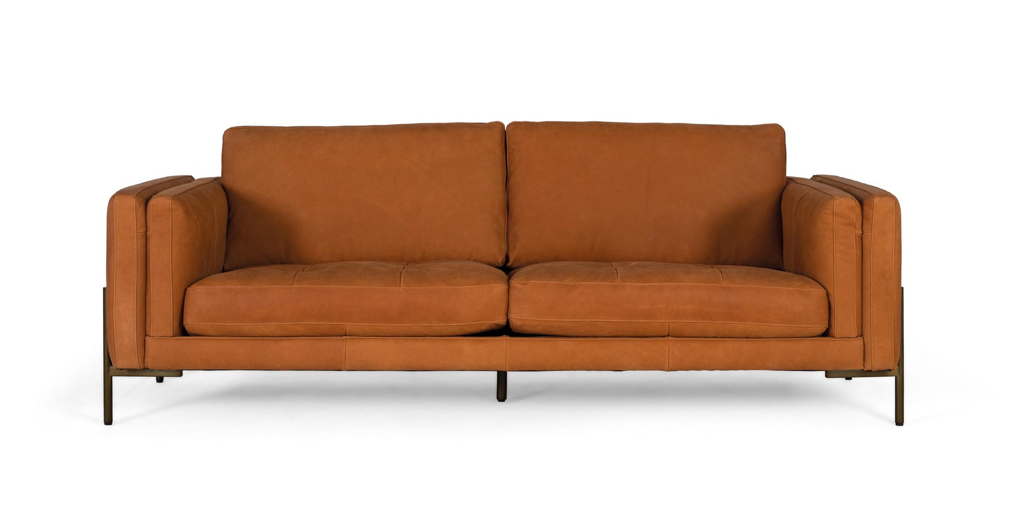 Skórzana sofa 227 cm w stylu nowoczesnym - 85x227x98 GYC