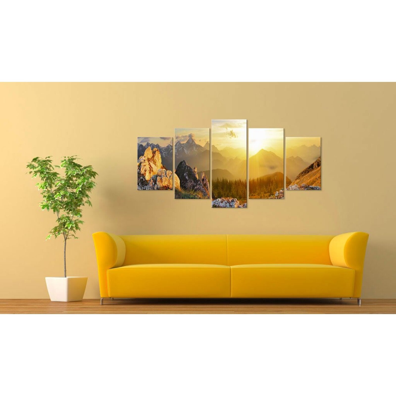 Tableau aube pittoresque - 100 x 50 cm - 2