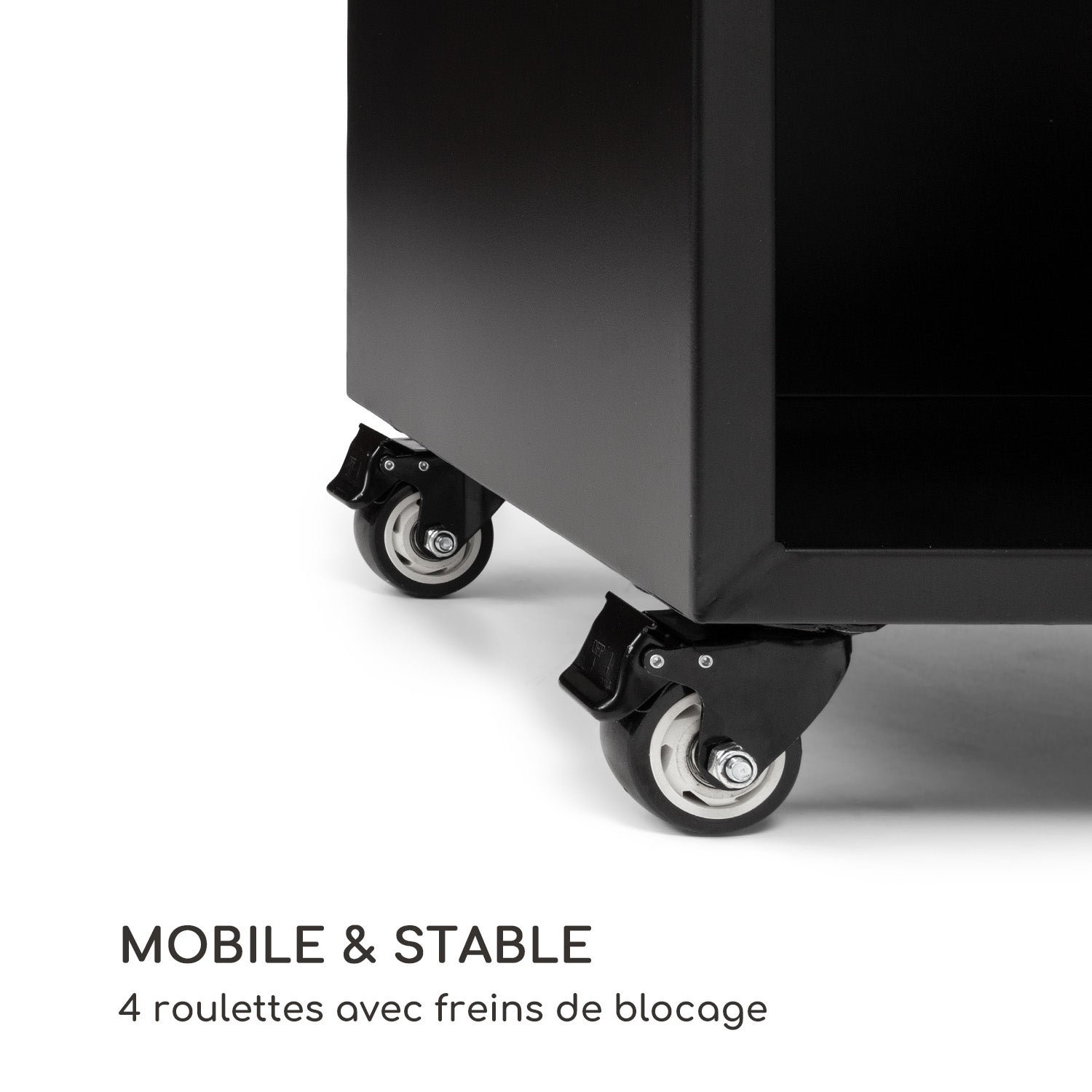 BLUMFELDT Braséro Savage 2.0 Wide avec planche à découper en bambou et protection contre les intempéries Noir - 7
