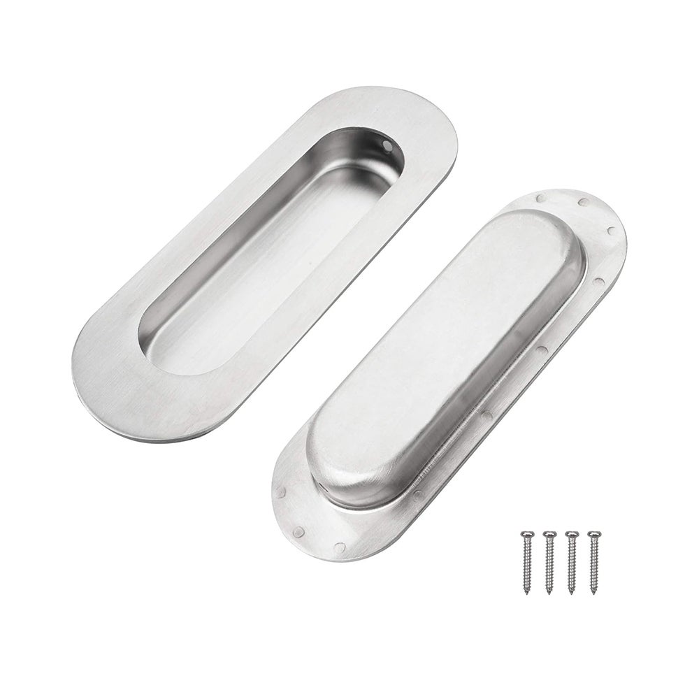 Poignée Ovale Encastrée Modèle Jan 121 mm Inox Mat