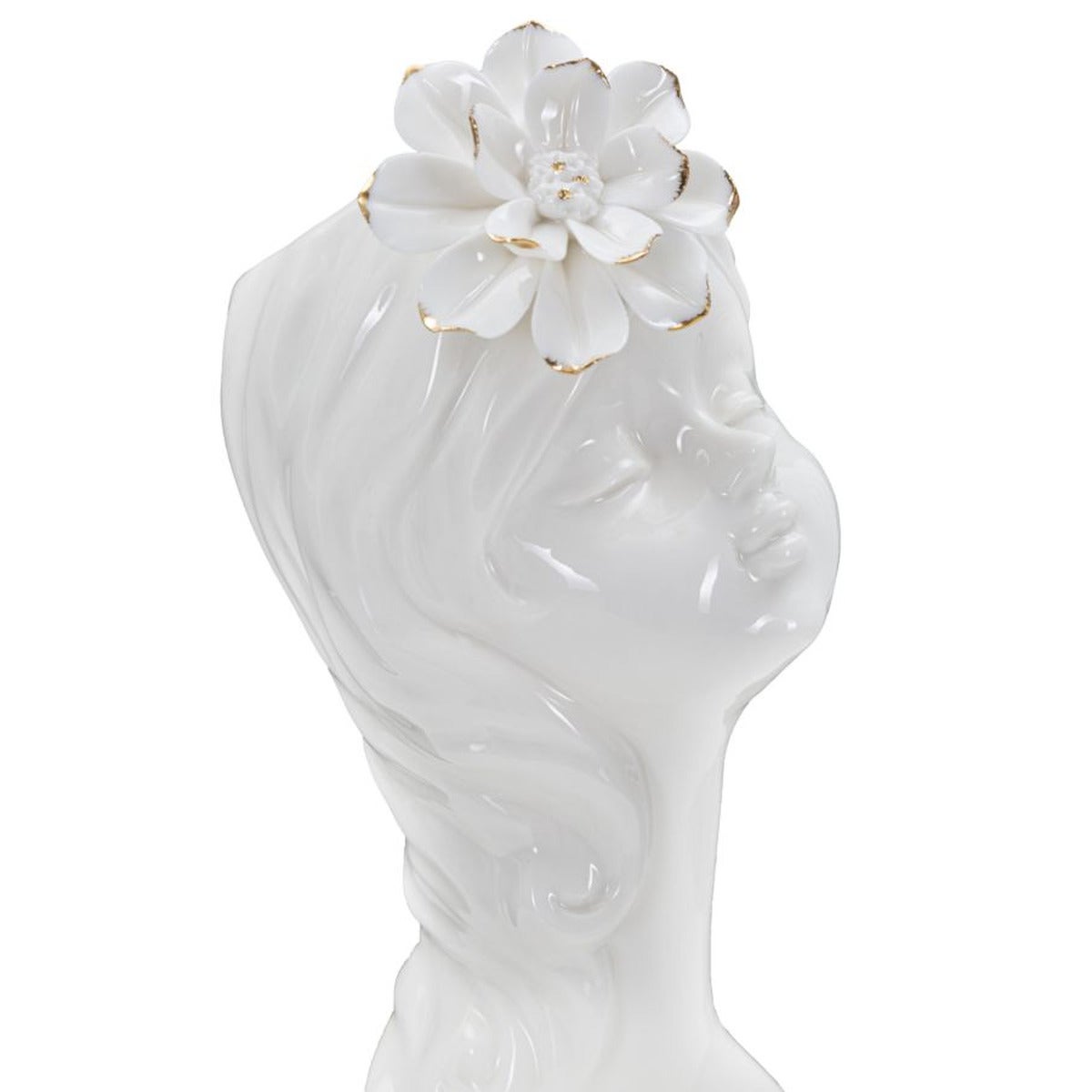 Wazon Dekoracyjny Twarz 34, Porcelana, Biały, Seven Design