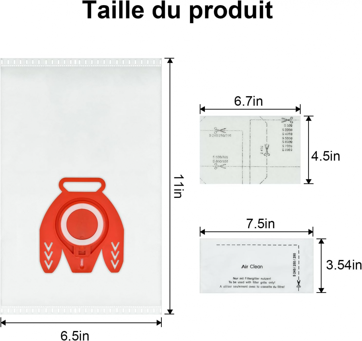 10 sacos Miele FJM - Pour Compact C1/C2/S2-S7 - Filtração 3D Eficiência ...