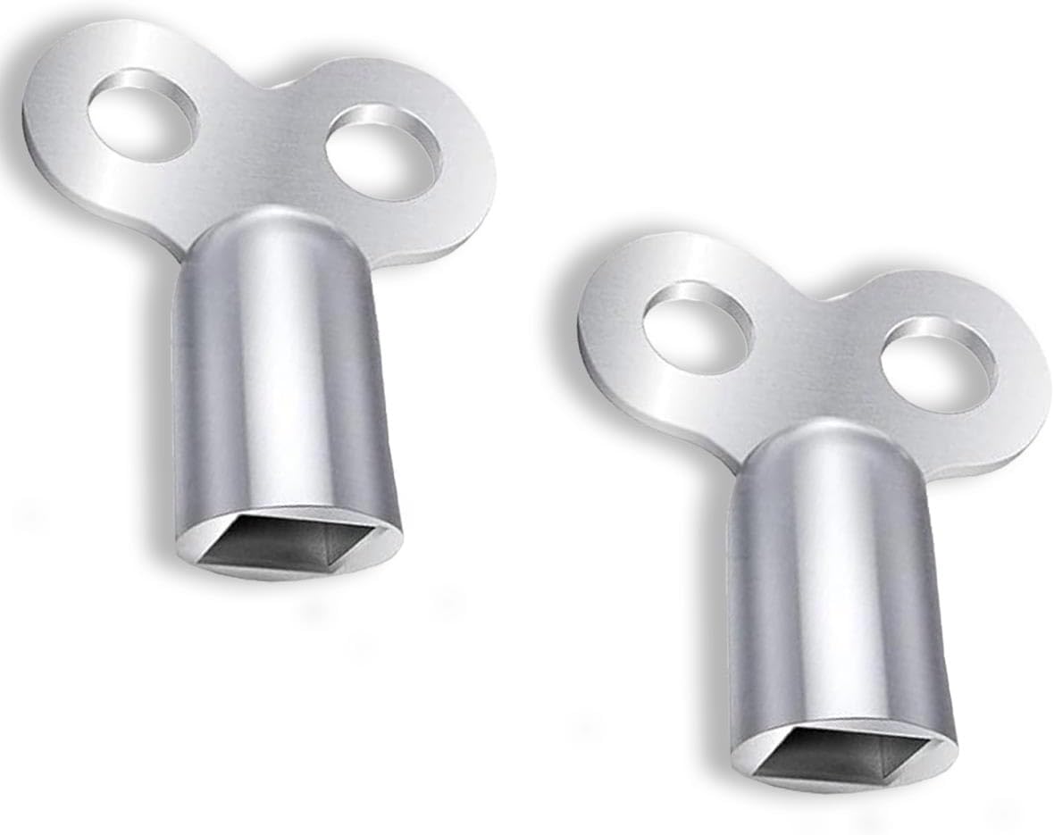 Zestaw 2 uniwersalnych kluczy do odpowietrzania chłodnicy – klucz do zaworu spustowego, system ogrzewania, narzędzie stalowe do odpowietrzania i konse