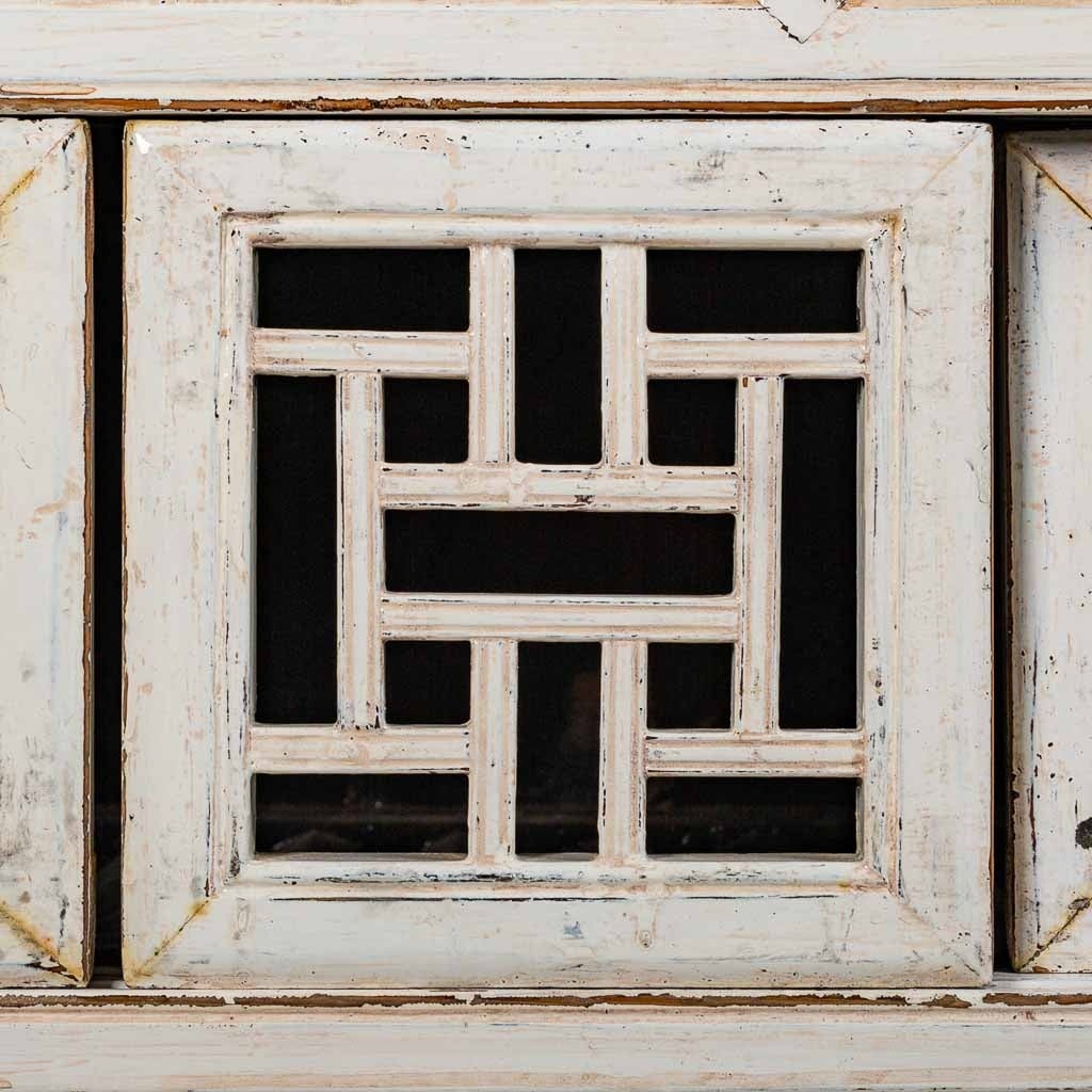 Armadio in legno bianco fatto a mano 96x42x175h cm - 9